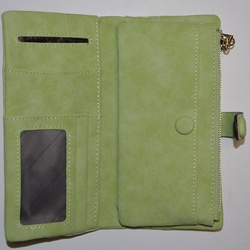 K様用、オリジナル注文様用、ペンギン財布、グリーン、手帳型財布、収納力抜群のお財布！ 2枚目の画像