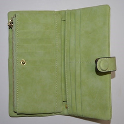 K様用、オリジナル注文様用、ペンギン財布、グリーン、手帳型財布、収納力抜群のお財布！ 3枚目の画像
