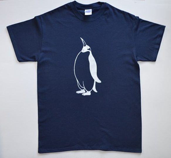 ペンギンＴシャツ、penguin、ネイビー、送料無料、新品 1枚目の画像