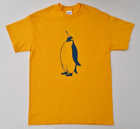 ペンギンＴシャツ、penguin、黄色、送料無料、新品 1枚目の画像