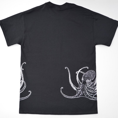 タコTシャツ、タコ、魚、釣り、魚、送料無料、新品、黒 Tシャツ