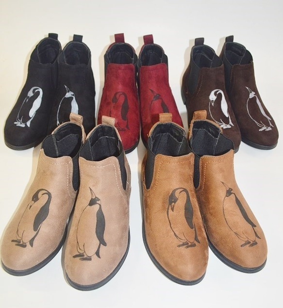 ペンギンサイドゴアブーツ、ブーツ、靴、オリジナルデザイン 6枚目の画像