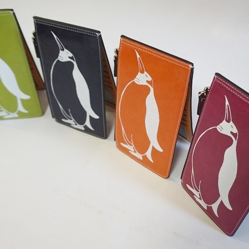ペンギン 長財布 マルチ財布、バック, ハンドメイド 長財布