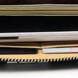 スマイルマーク長財布 、収納力抜群のお財布 ブラック 2枚目の画像