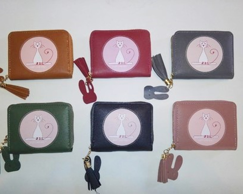 ☆新作☆スーちゃん＆お友達＆ねこ☆レッド系＊ハンドメイド＊長財布