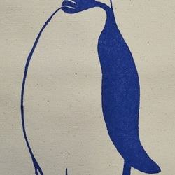 ペンギンショルダーバッグ、penguin, ナチュラル、送料無料 2枚目の画像