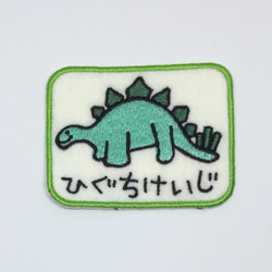 お名前ワッペン□恐竜□ステゴサウルス□刺繍 ワッペン・アップリケ 