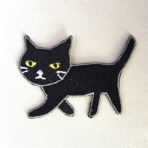 刺繍ワッペン□黒猫□ ワッペン・アップリケ ネネロック 通販