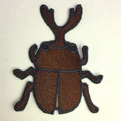 刺繍ワッペン■カブトムシ■ 1枚目の画像