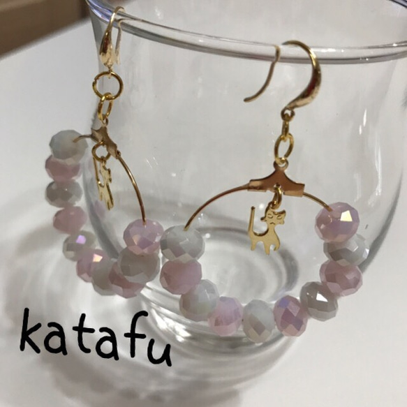 katafuのかわいいもの好き女の子ピアス 2枚目の画像