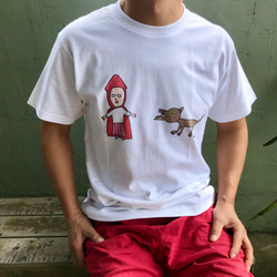 【巨匠動物園】赤ずきんちゃんとオオカミTシャツ 1枚目の画像