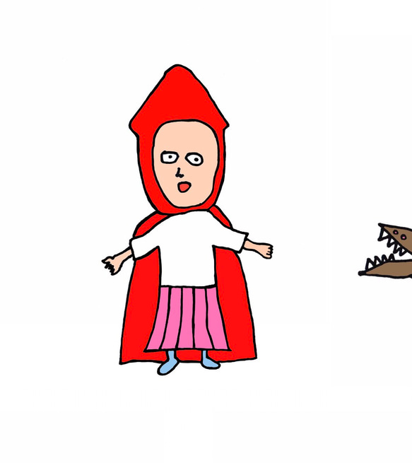 【巨匠動物園】赤ずきんちゃんとオオカミTシャツ 6枚目の画像