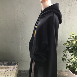 【巨匠動物園】青いハチマキの子・Creema限定黒パーカー 6枚目の画像