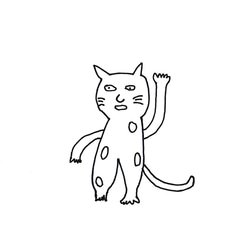 【巨匠動物園】招き猫ロンT 4枚目の画像