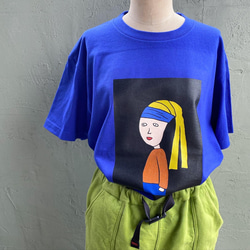 【巨匠動物園】青いハチマキの子Tシャツ(ジャパンブルー) 5枚目の画像