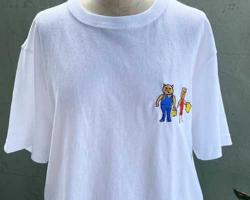 巨匠動物園】誰と誰・ワンポイント刺繍Tシャツ Tシャツ BESIDE 通販