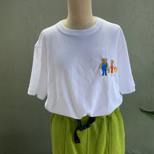 巨匠動物園】誰と誰・ワンポイント刺繍Tシャツ Tシャツ BESIDE 通販