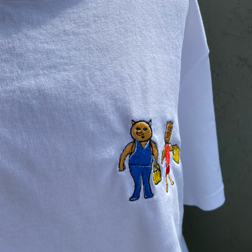 巨匠動物園】誰と誰・ワンポイント刺繍Tシャツ Tシャツ BESIDE 通販