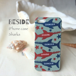 USAビンテージ★サメのデンジャーiPhoneケース 1枚目の画像