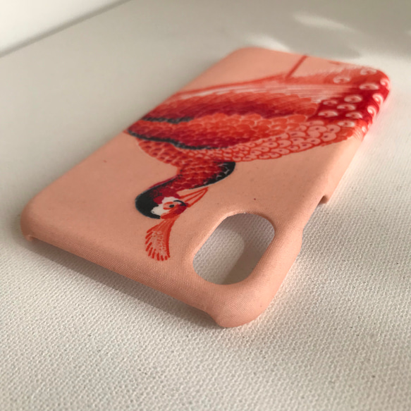 【KIMONO】アンティーク着物iPhoneケース・赤孔雀 3枚目の画像