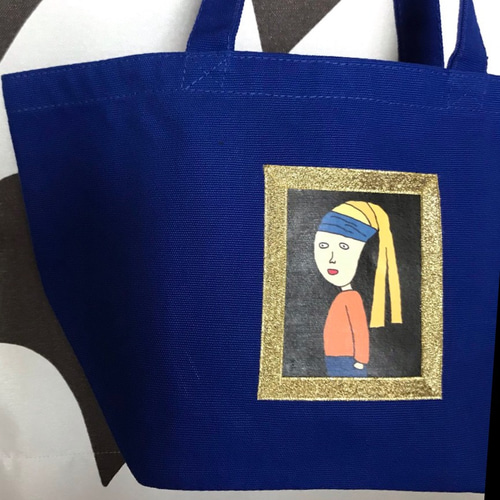 巨匠動物園】青いハチマキの子ミニトート トートバッグ BESIDE 通販