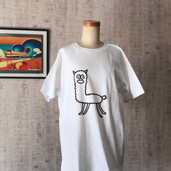 【巨匠動物園】アルパカさんTシャツ 2枚目の画像