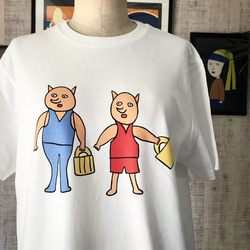 【巨匠動物園】誰と誰Tシャツ 2枚目の画像