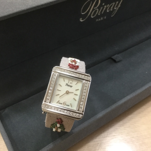 Poiray♪ポアレ時計ベルト〜雪だるま&クリスマスツリーのビーズ Poiray♪ポアレ時計ベルト〜雪だるま&クリスマスツリーのビーズ