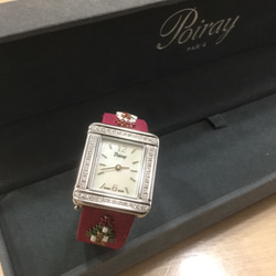 Poiray♪ポアレ時計ベルト〜シックなフリルリボンにビーズ刺繍 Poiray♪ポアレ時計ベルト〜シックなフリルリボンにビーズ刺繍