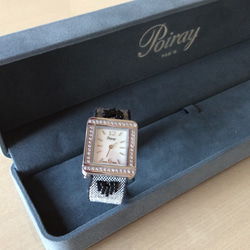 Poiray♪ポアレ時計ベルト〜シックなフリルリボンにビーズ刺繍 Poiray♪ポアレ時計ベルト〜シックなフリルリボンにビーズ刺繍