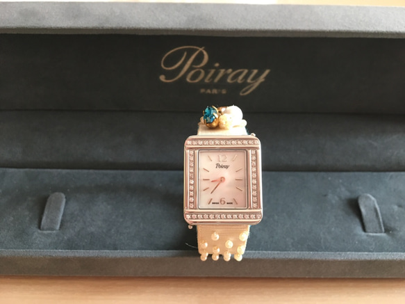 Poiray♪ポアレ時計ベルト〜鮮やかなブルーがアクセント