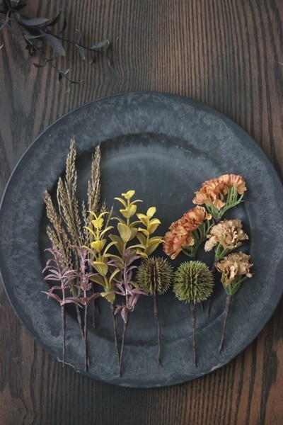 【特集掲載】アンティークドライフラワー調♪造花（アーティフィシャルフラワー）ヘッドドレス