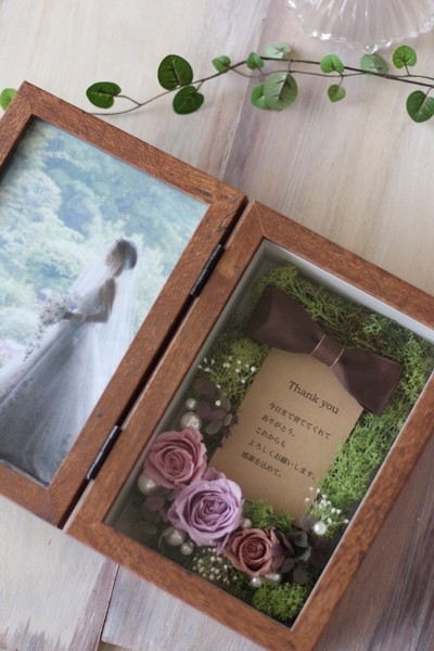 ナチュラルウェディング♪ウッディー調のフォトフレーム(L)