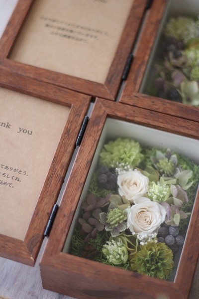 両親贈呈☆2個セットナチュラルフォトボックス♪感謝をこめて。