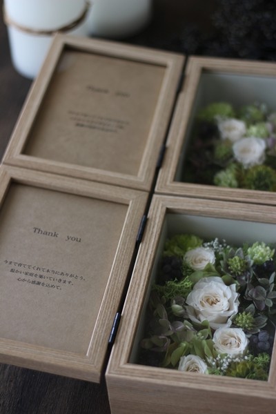 [2個セット]ナチュラルフォトボックス（Ｌ）感謝をこめて。