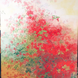 油絵 絵画 【コスモス畑と富士山】 絵画 HR 通販 14590907｜Creema