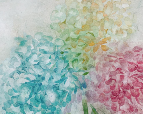 原画】紫陽花 絵画 yumi 通販 9641828｜Creema(クリーマ)