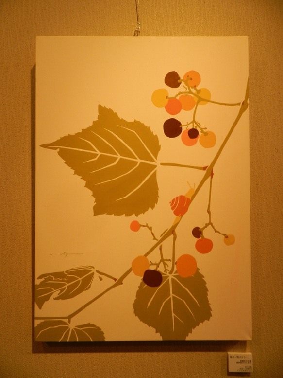 【musubu　野葡萄とカタツムリ】　原画パネル 2枚目の画像