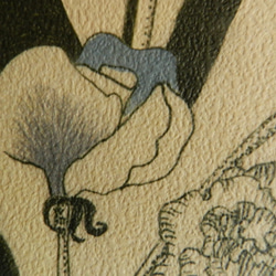 【トルコ桔梗とスィートピー】　壁紙シール 7枚目の画像