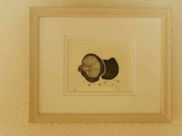 しいたけ】 銅版画額装 絵画 atelier clip 通販 6177166｜Creema