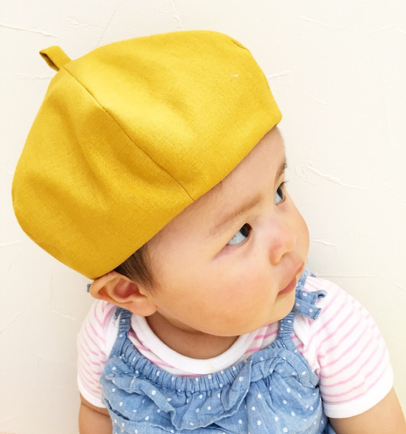 Re:こどもベレー帽 ◀︎mustard▶︎ 帽子(ベビー・キッズ