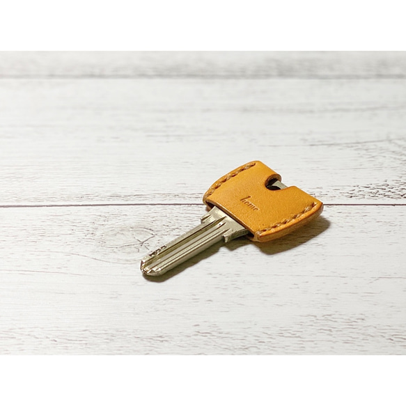 受注制作 レザー製 キートップカバー オリジナルキーカバー LOLOMAレザー レザーの色が選べる 3枚目の画像