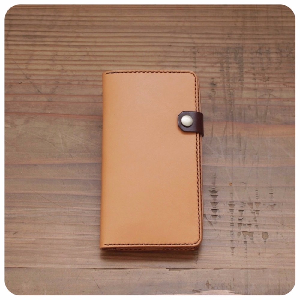 『受注製作』 革の色が自由に選べる iphone7plus / iphone8plus 手帳型 全18色