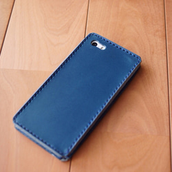 iPhone5・5S対応 レザーケース「ブルー」 2枚目の画像