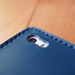 iPhone5・5S対応 レザーケース「ブルー」 3枚目の画像