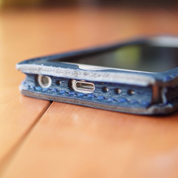 iPhone5・5S対応 レザーケース「ブルー」 4枚目の画像