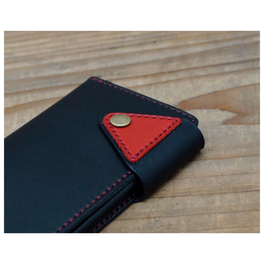 『受注製作』iphone用 手帳型 レザーケース 選べるカラー 全22色 ◁Triangle▷ 各種サイズに対応