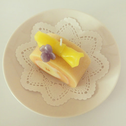 バナナロールケーキのキャンドル（Ribbon） 3枚目の画像