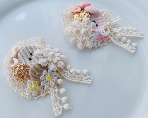 hime ハンドメイドのくるみボタンブローチ hime ハンドメイドのくるみボタンブローチ 快適ハンドメイド