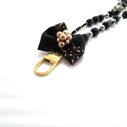 neck strap ‐gramour black‐ 1枚目の画像